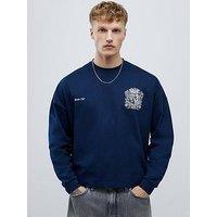 River Island Member Club Long Sleeve T-Shirt - Navy