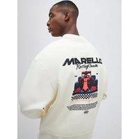 River Island Marello Car Crew Sweatshirt - Beige