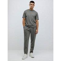 River Island Slim Interlock Pintuck Joggers - Khaki