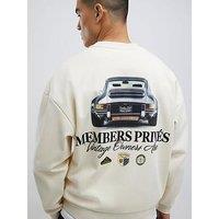 River Island Palais Car Crew Sweatshirt - Beige