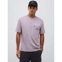 River Island Pocket Detail T-Shirt - Purple