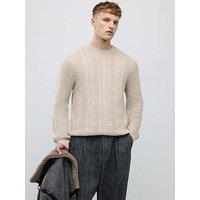 River Island Midweight Cable Knitted Jumper - Cream