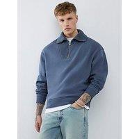 River Island Long Sleeve Essentials Regaular Fit Ribbed Funnel Neck Sweat Top