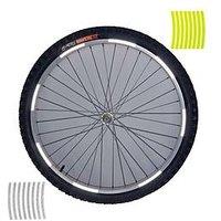 Awe Hi Visibility Bike/Helmet, 3M Scotchlite, Neon/White Reflective Stickers Set 16Pcs