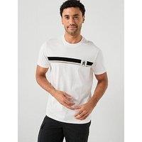 Armani Exchange Chest Stripe T-Shirt - Off White