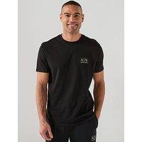 Armani Exchange Armani Exchange Black/Gold Badge Logo T-Shirt - Black