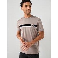 Armani Exchange Chest Stripe T-Shirt - Light Brown