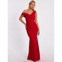 Quiz Red Drop Sleeve Maxi Dress