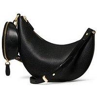 Kate Spade New York Duo Pebbled Leather Crossbody Bag - Black