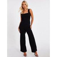 Quiz Black Bow Back Jumpsuit