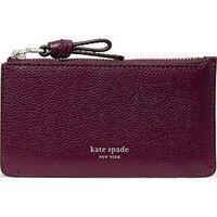 Kate Spade New York Loop Pebbled Leather Ew Zip Card Case - Purple