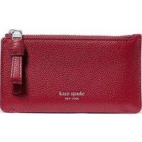 Kate Spade New York Loop East West Zip Pebbled Leather Card Case - Red