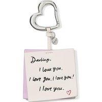 Kate Spade New York Charmed I Love You Script Embossed Leather Love Notes Bag Charm - Cream