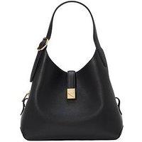 Kate Spade New York Deco Pebbled Leather Crossbody Tote - Black