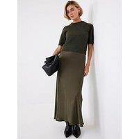 Mint Velvet Khaki Jumper & Slip Dress - Green