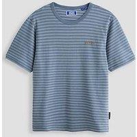 Jack & Jones Junior Boys Devin Daytona Striped Short Sleeve T-Shirt - Blue