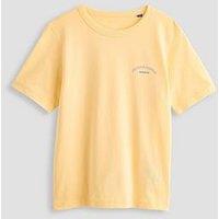 Jack & Jones Junior Boys College Logo Short Sleeve T-Shirt - Yellow