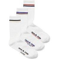 Jack & Jones Junior Boys 3 Pack Tennis Socks - White