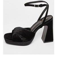 Quiz Black Bow Platform Heels