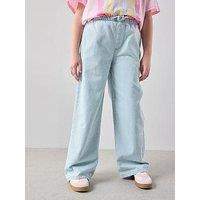 The Very Collection Girls Tie Waist Denim Jeans - Light Wash