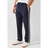 Les Deux Sterling Piped Basketball Tracksuit Pants - Navy