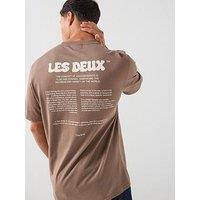 Les Deux Ben Dynamic Back Print Regular Fit T-Shirt - Brown