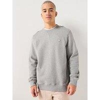 Double A By Wood Wood Tye Crew Neck Sweat - Light Grey