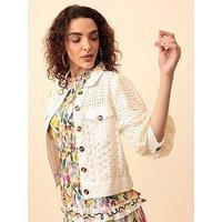 Emily Lovelock Judy Broderie Anglaise Jacket - White