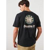 Double A By Wood Wood Chest Logo T-Shirt - Black