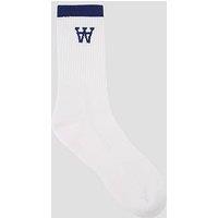 Wood Wood Double A By Con Tennis Crew Socks - White