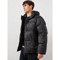 Double A By Wood Wood Claus Hooded Puffer Jacket - Black