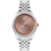 Vivienne Westwood Little Seymour Ladies Quartz Watch Dusty Pink Sunray Dial Silver Stainless Steel Case And Bracelet