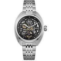 Ingersoll 1892 The Wrangler Automatic Mens Watch With Black Skeleton Dial And Silver Stainless Steel Bracelet - I16901