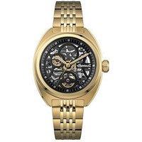 Ingersoll 1892 The Wrangler Automatic Mens Watch With Black Skeleton Dial And Gold Stainless Steel Bracelet - I16902