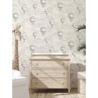 The Very Collection Vintage Balloons Natural Wallpaper
