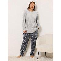 Yours Curve Clipped Star Lounge Set - Grey