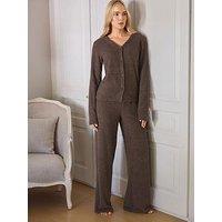 Long Tall Sally Tall Chenille Cardigan - Brown