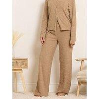 Long Tall Sally Tall Chenille Wide Leg Lounge Trouser - Brown