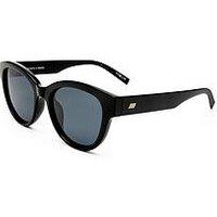 Le Specs Majestic Square Sunglasses - Black
