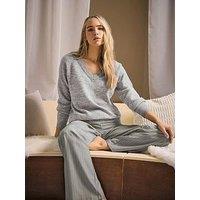 Long Tall Sally Premium Blend V Neck Jumper - Grey