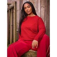 Yours Curve Essential Jumper - Red