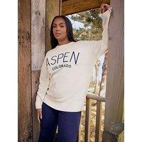 Yours Curve Aspen Colorado Jumper - Ivory