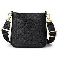 Lauren By Ralph Lauren Cameryn Small Leather Crossbody Bag - Black