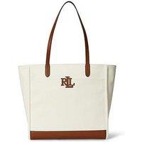 Lauren By Ralph Lauren Cameryn Large Canvas Tote Bag - Cream