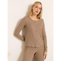 Long Tall Sally Tall Ribbed Cardigan - Brown