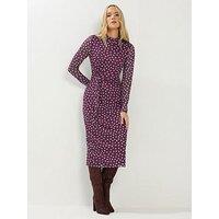 Long Tall Sally Tall Spot Twist Mesh Midi Dress