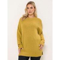 Yours Curve Drop Shoulder Jumper - Yellow