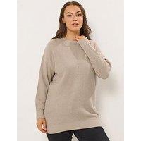 Yours Curve Essential Jumper - Natural