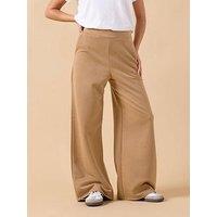 Pixiegirl Petite Loop Back Wide Leg Jogger - Nude