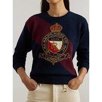 Lauren By Ralph Lauren Riednee Long Sleeve Pullover - Navy
